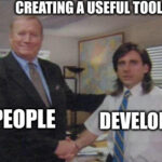 Michael Scott and Ed Truck shakes each other hands